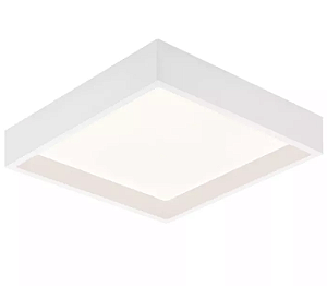 Plafon De Sobrepor Led Deep Recuado Quadrado 4000k 22w Bivolt 25,3x25,3x4,5cm Branco Stella STH20904BR/40