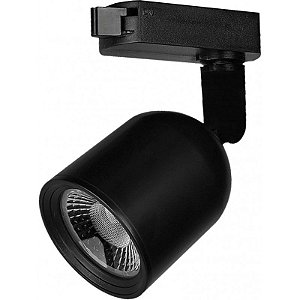 Spot para Trilho com Plug LED 12W 6500K Bivolt 80x100mm Cor Preto Avant 251161376