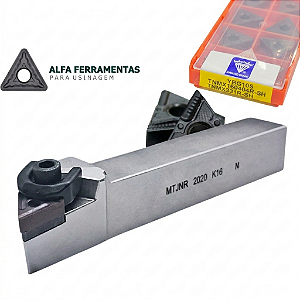 Kit Suporte para Torneamento Externo MTJNR + 10 Pastilhas TNMX 160404R-SH (Escolha a Haste)