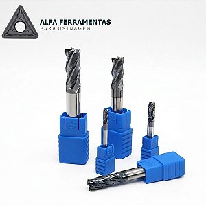 Kit Fresas de Topo em Metal Duro 4 Cortes 45 HRC (5 Peças: 4mm a 10mm)