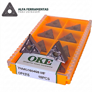 Pastilha de Torneamento OKE TNMG 160408-MF (Classe OP1215)