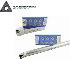Kit de Rosqueamento RT16: Suporte Externo Q16 + Suporte Interno 16mm + 4 Pastilhas 60°