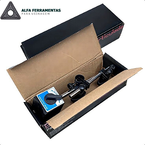 Base Magnética Universal Black com Ajuste Fino - Alfa Ferramentas para Usinagem