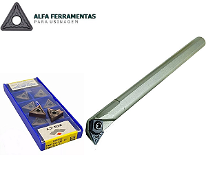 Torno Kit Suporte Interno S20 + Insertos Pastilhas Tnmg 160408 Zcc Ef