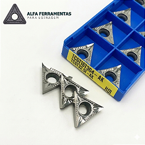 Pastilha de Metal Duro TCGT 16T304-AK Grade H01 para Alumínio e Não Ferrosos – Alfa Ferramentas para Usinagem