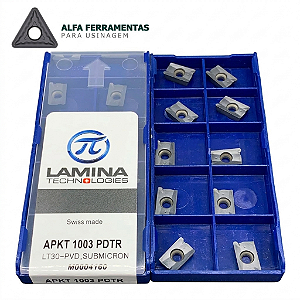 APKT 1003 PDTR Lamina LT 30 Multi-Material | Alfa Ferramentas para Usinagem