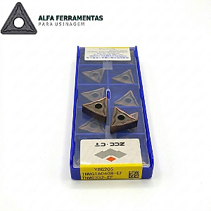 Kit 20 Peças Pastilha TNMG 160404 e 160408 EF ZCC-CT - Metal Duro para Desbaste e Acabamento