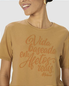 Camiseta Cropped - Marrom Afetos Reais