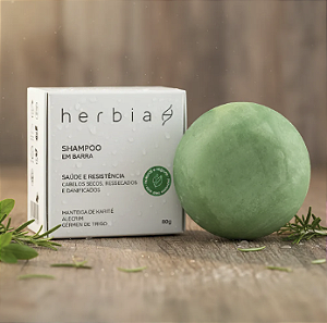 Shampoo em Barra Cabelos Secos, Ressecados e Danificados 80g - Verde