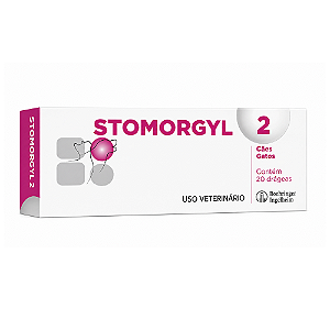 Stomorgyl 2 Antibiótico com 20 Comprimidos para Cães e Gatos