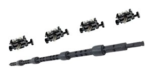 KIT EIXO E 4 ROLETES DE SAIDA DO PAPEL SAMSUNG SCX3405 / ML2165 / M2020 / M2070 / SCX3405