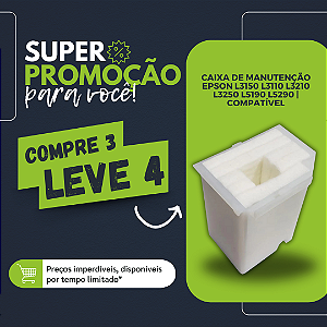 COMPRE 3 LEVE 4  - CAIXA DE MANUTENÇÃO EPSON L3150 L3110 L5190 |  COMPATÍVEL