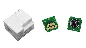 KIT ESPONJAS ESTACAO LIMPEZA + CHIP EPSON L5590 XP2100 WF2810 - C9344