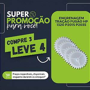 ENGRENAGEM TRAÇÃO FUSÃO HP LJ 1320/P2015/P2035 - PROMOCAO 4X3