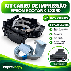 KIT CARRO DE IMPRESSAO C/ CORREIA + FLAT CABECA L8050 - ORIGINAL