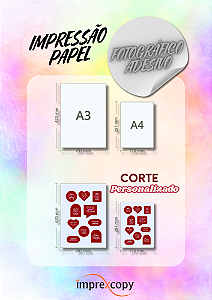IMPRESSÃO PAPEL FOTOGRÁFICO ADESIVO