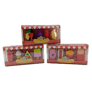 KIT 4 BORRACHAS FAST FOOD