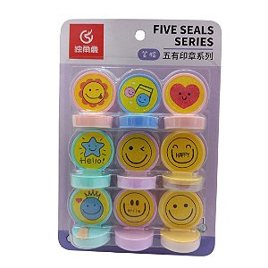 KIT 9 CARIMBOS EMOJIS