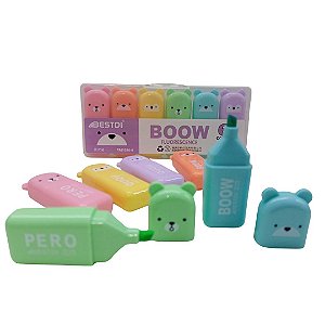 KIT MARCA TEXTO 6 CORES URSINHO