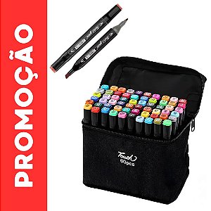 CANETA TOUTCH PONTA DUPLA 60UN C/ BOLSA