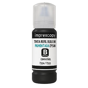 TINTA REFIL COMPATÍVEL ECOTANK T554 / T555 PRETO PIGMENTADA 70ML - EPSON