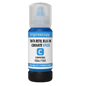 TINTA REFIL COMPATÍVEL ECOTANK T554 / T555 CIANO 70ML - EPSON