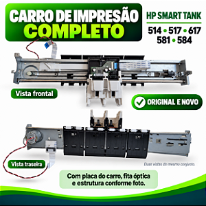CARRO IMPRESSAO HP SMART TANK 581 583 584 514 517 617 - COMPLETO C/ BASE E EIXO