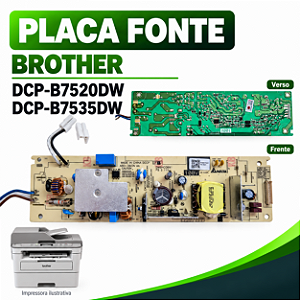 PLACA FONTE BROTHER DCP-B7535DW B7520