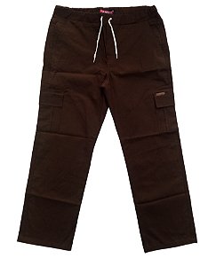 Calça Cargo  Sarja Marrom Your Face