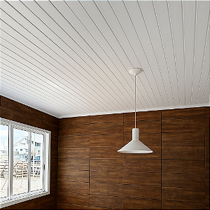 Forro PVC frisado 7x200mm Branco