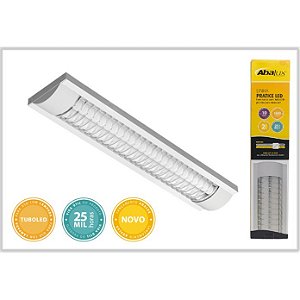Luminária Oval para 2 lâmpadas Tubulares Abalux
