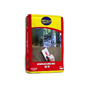 ARGAMASSA AC3 PORCELANATO EXTERNA CINZA SILAQUA 20KG