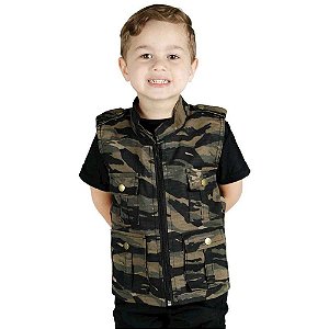 COLETE INFANTIL ARMY TIGER TREME TERRA