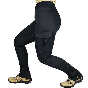 CALÇA FEMININA FEM TAC PRETA BÉLICA