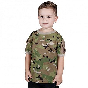 CAMISETA T SHIRT RANGER INFANTIL MULTICAM BÉLICA