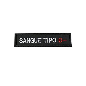 PATCH BORDADO TIPO SANGUÍNEO O- 1.341111