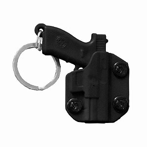 KIT 5 CHAVEIROS HOLSTER PRETO BÉLICA