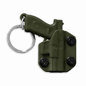 KIT 5 CHAVEIROS HOLSTER VERDE BÉLICA