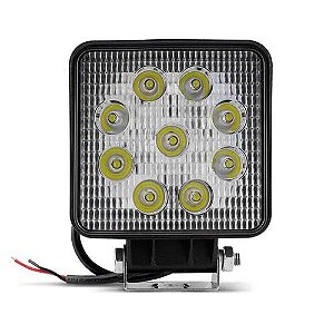 Farol Milha Auxiliar Universal LED Quadrado 6000k 24000LM