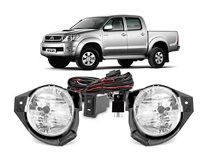 Kit Farol De Milha Hilux SRV SR 2009 a 2011 Botão Original