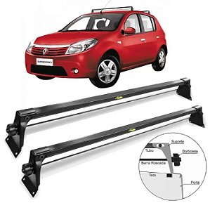 Rack do Teto Bagageiro Renault Sandero 2007 a 2013 4 Portas