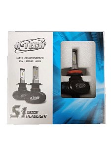 Kit Par Lâmpadas Super Led S1 H11 20w 6000k 8000lm H-Tech