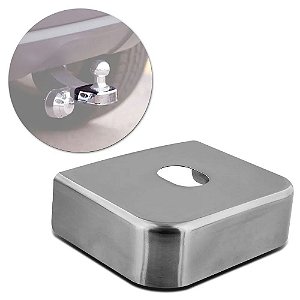 Capa Acabamento Proteção Engate Reboque 85mm Inox Cromado