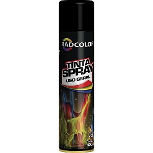 Tinta Spray Automotiva Rodas Uso Geral Preto Fosco Radnaq