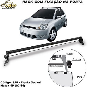 Rack De Teto Bagageiro Fiesta Rocam Sedan Hatch 2002 a 2014