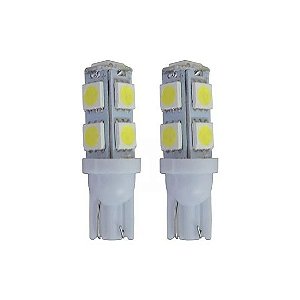 Par Lampada Led Torre T10 2821 9 Leds SMD 5050 12V