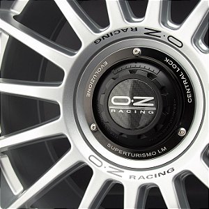 Centercap Centerlock para OZ Superturismo LM - 18x8 Matt Race Silver + Black Ring (Conjunto - 4uni)