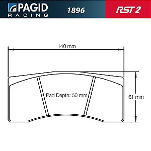 PAGID 1896 RST2 - Ferrari 360 Challenge, Pinça Alcon TPC CAR26, AP Racing CP5788, Brembo Type 140 e B18 Family