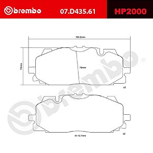 Brembo HP2000 Pads 07.D435.61