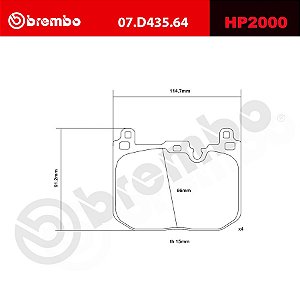 Brembo HP2000 Pads 07.D435.64